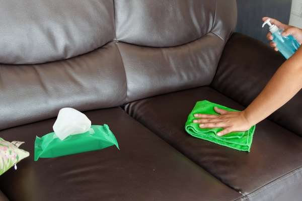 Can I clean my leather sofa with baby wipes?